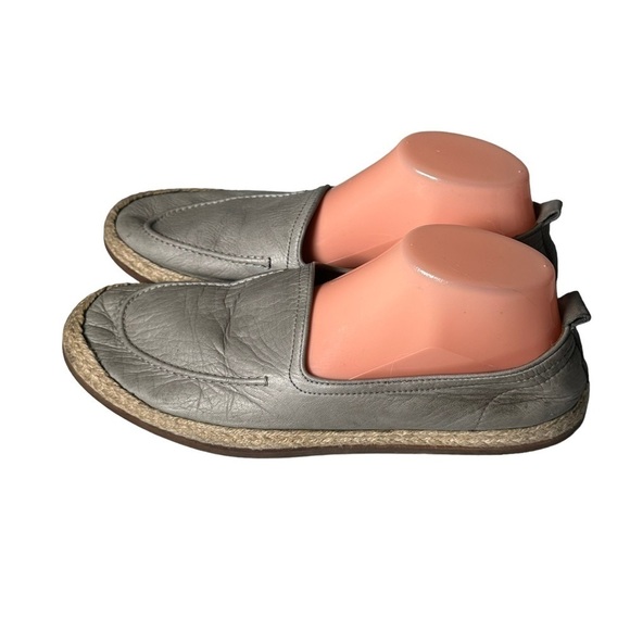 Aquatalia Men\'s John Tumbled Calf Loafer Size 9.5 Gray